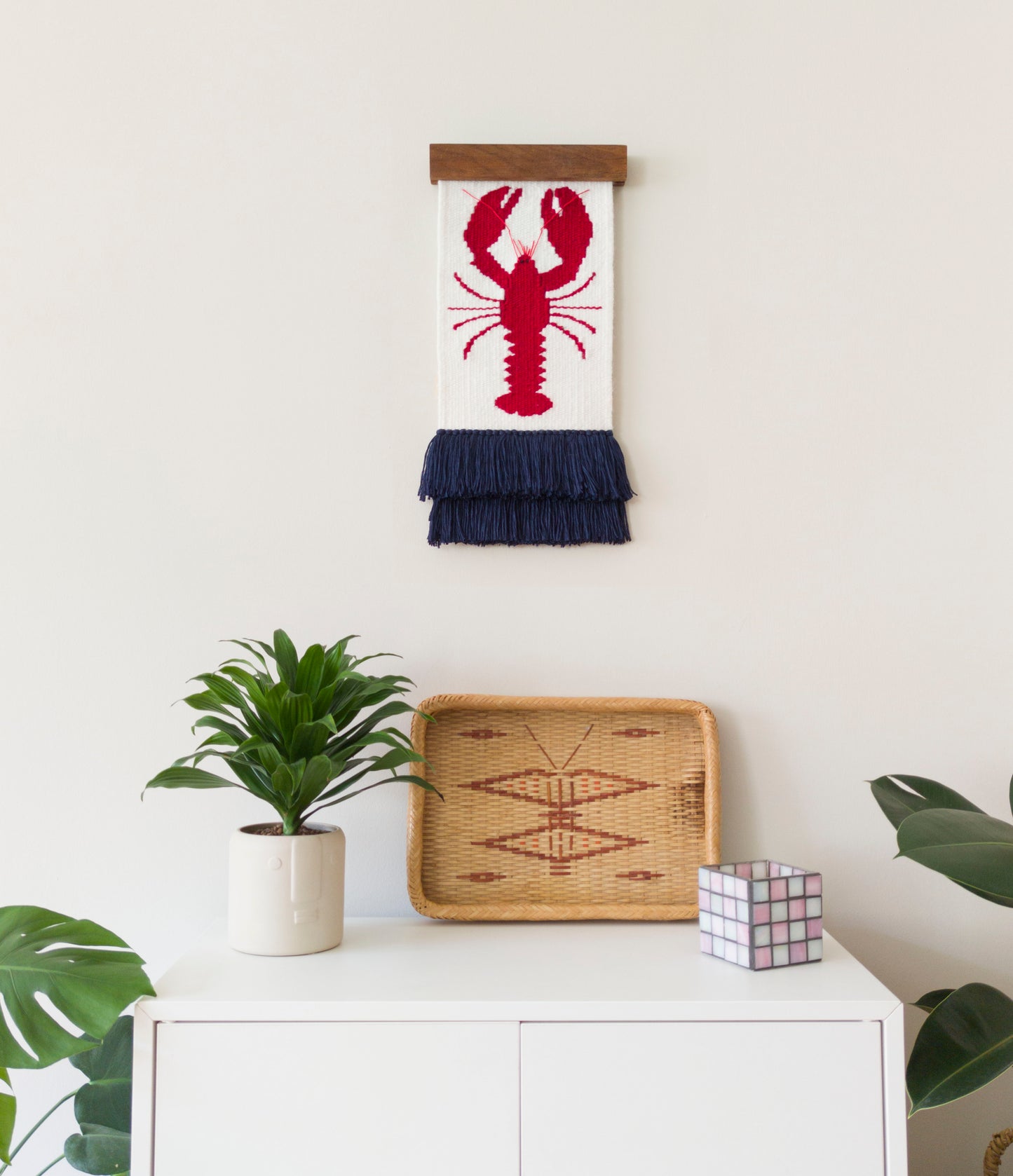 Lobster El Dokuması Duvar Dekoru