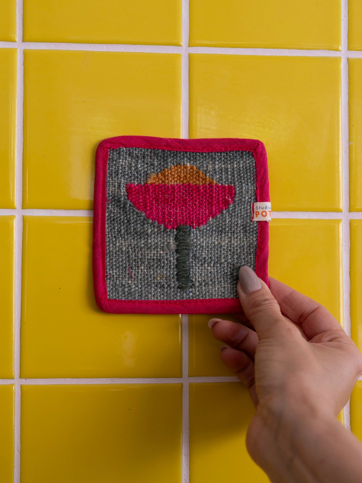 el dokuması bardak altlığı