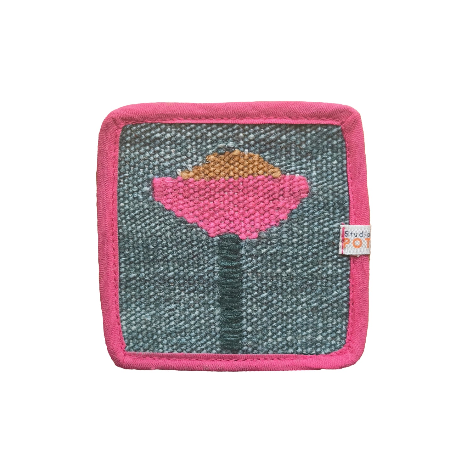 El Dokuması Bardak Altlığı Cup of Flower