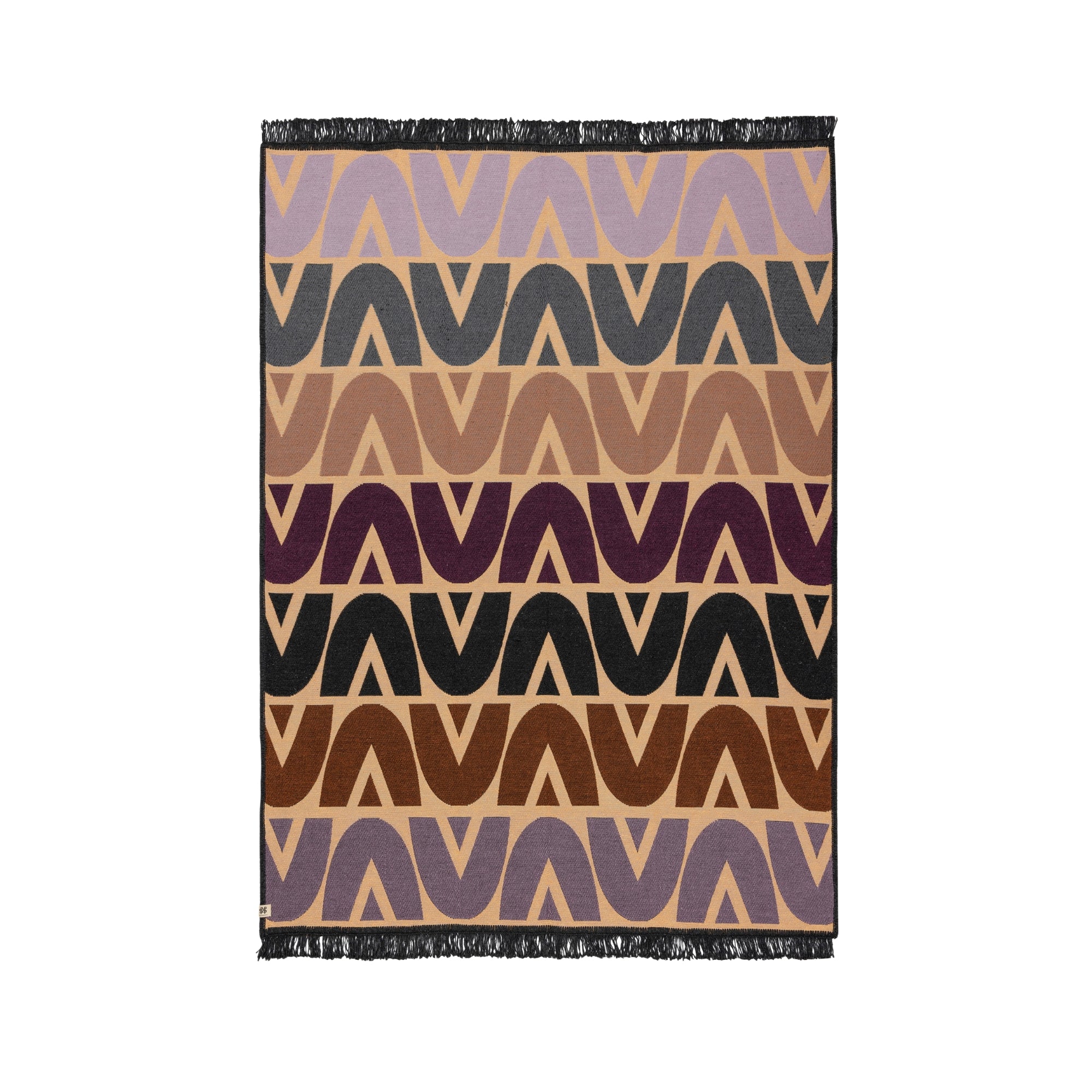 Flipped çift taraflı renkli pamuk kilim, makinede yıkanabilir modern dokuma kilim