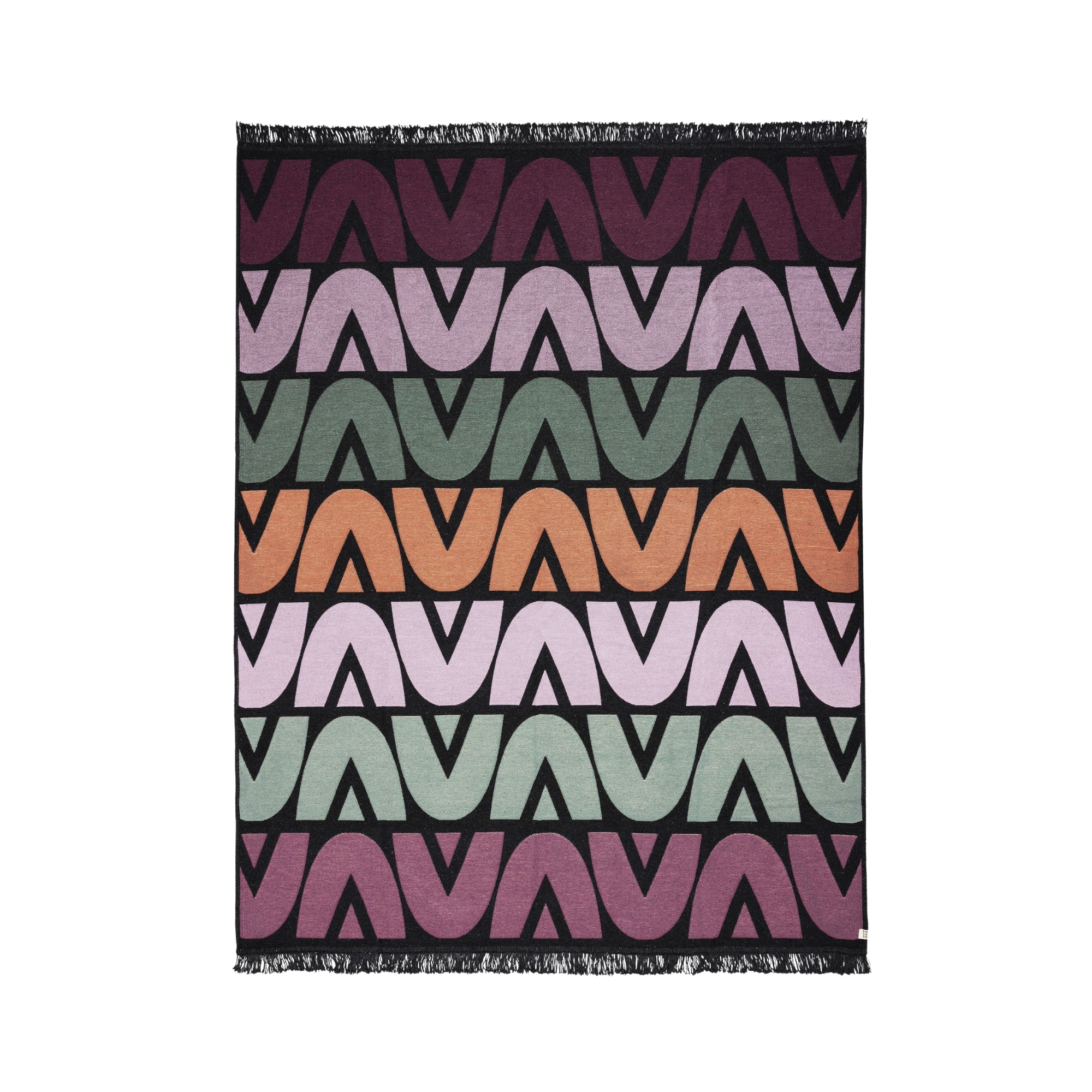 Flipped çift taraflı renkli pamuk kilim, makinede yıkanabilir modern dokuma kilim