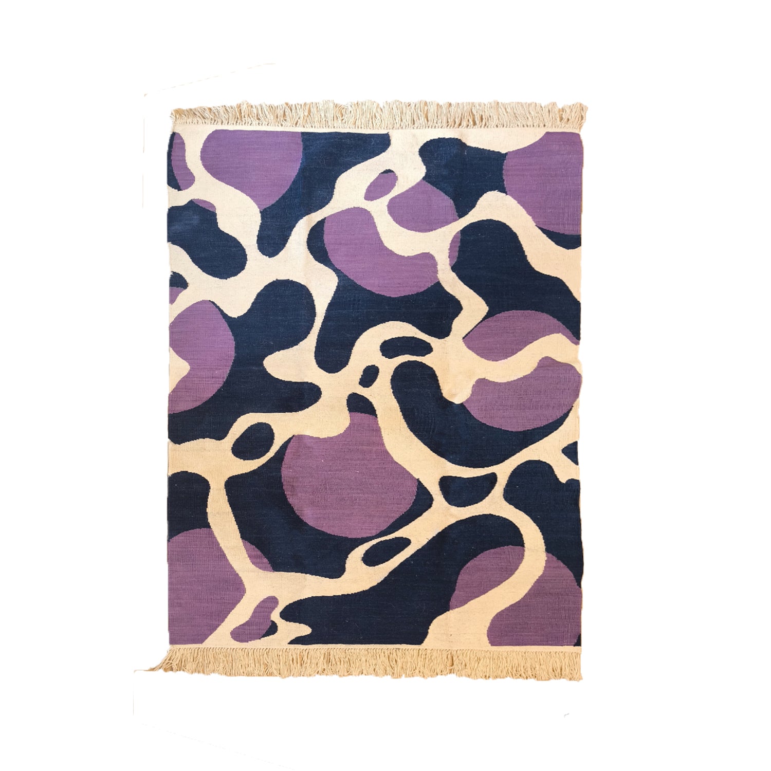 Flow El Dokuması Kilim Koyu Mor