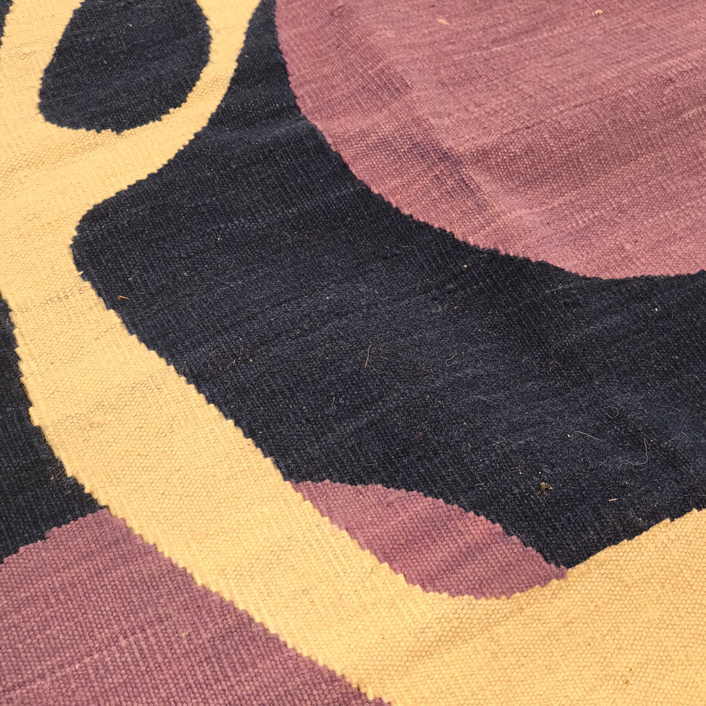 Flow El Dokuması Kilim Koyu Mor