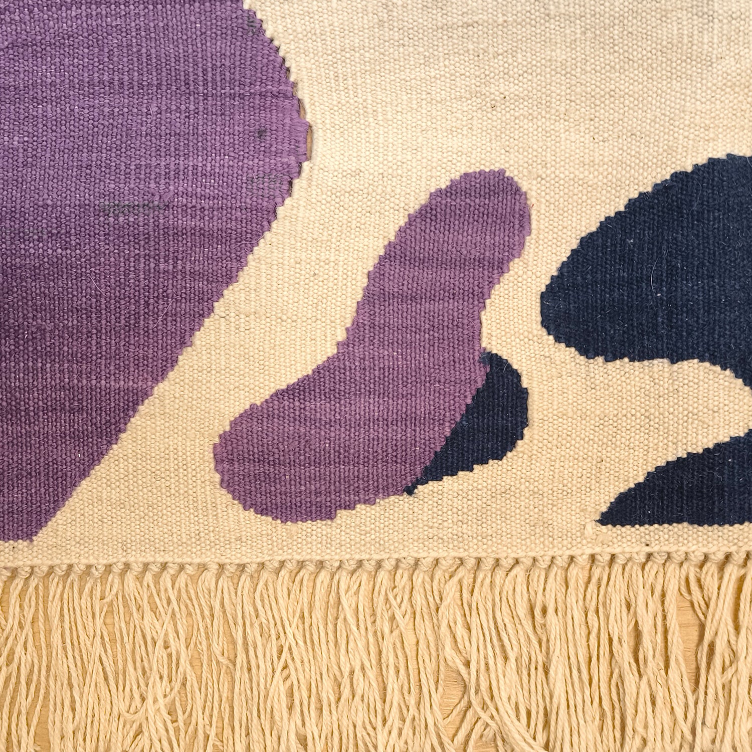 Flow El Dokuması Kilim Koyu Mor