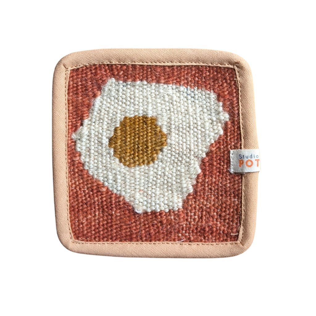 El Dokuması Bardak Altlığı Sunny Side Up