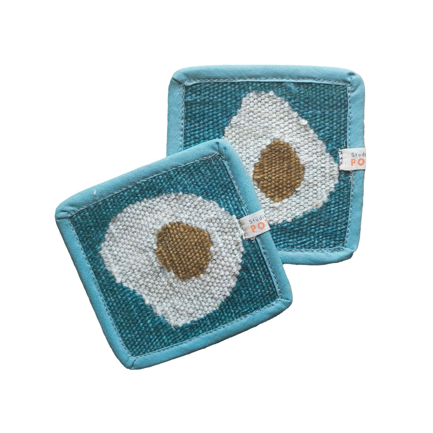 El Dokuması Bardak Altlığı Sunny Side Up