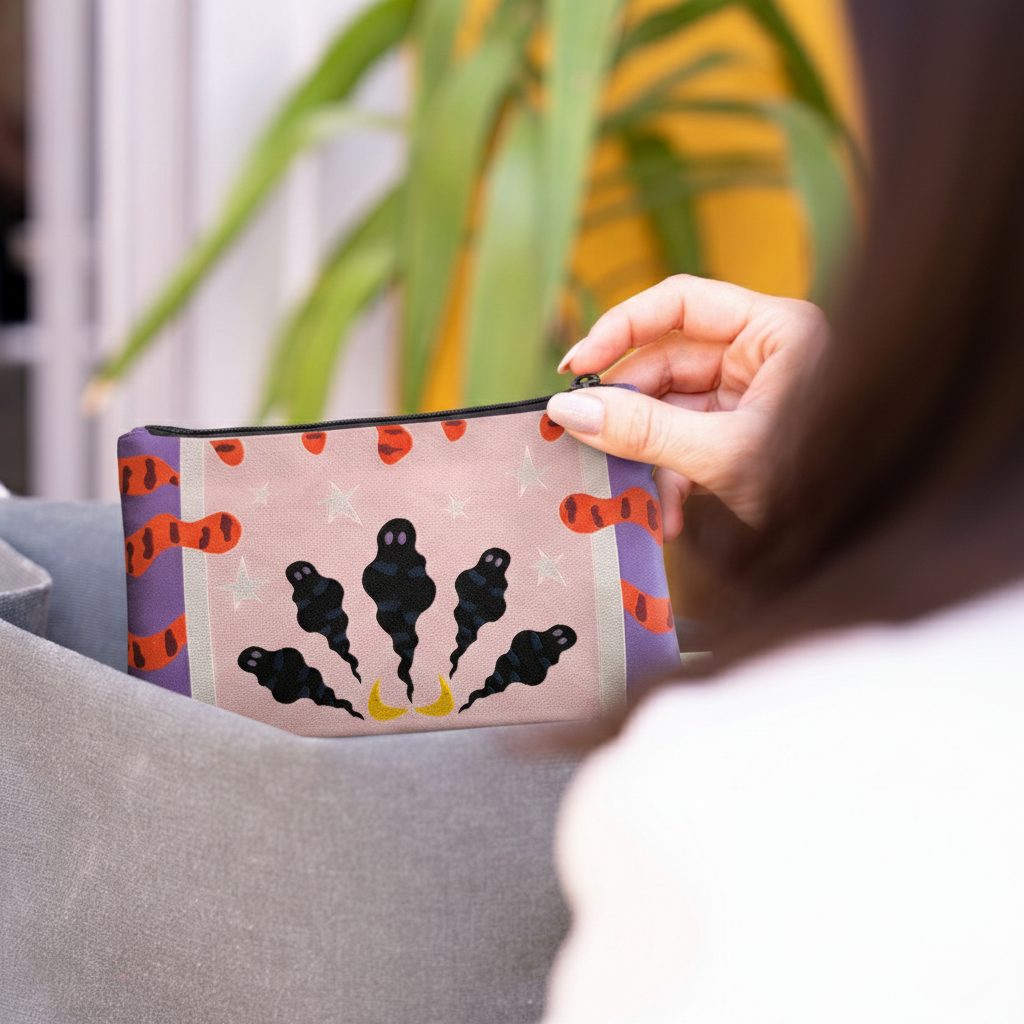 Clearly Spooked Dokuma Mini Çanta