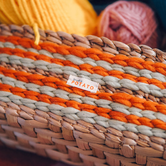 El Dokuması Uzun Sepet