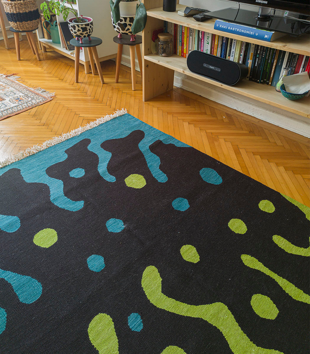 Drop El Dokuması Kilim Orta Boy